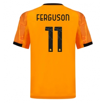 Billige Fotballdrakt AS Roma Evan Ferguson #11 Replika Bortedrakt 2025-26 Kortermet